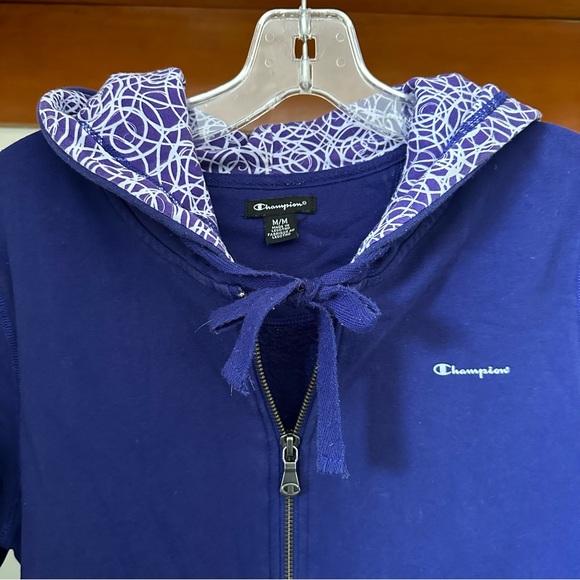 Women’s purple champion hoody zip up size M - Picture 2 of 6